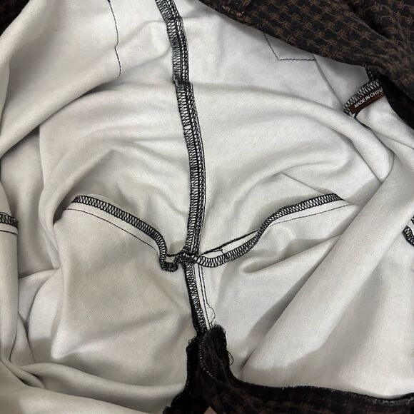 J. McLaughlin "Houndstooth" Ankle Dress Pants Skinny Stretch in Black Brown - Picture 8 of 14